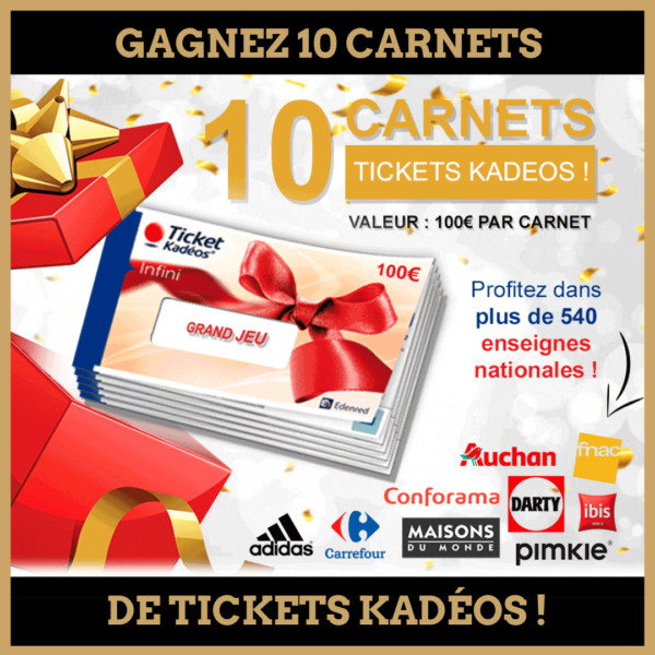 Concours : Gagnez 10 carnets de cheque cadeau Kadéos!