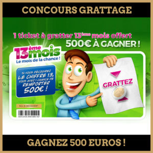 concours grattage 500 euros