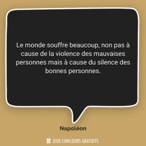 Le monde souffre beaucoup, non pas à cause de la violence des ma...