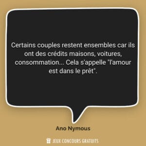 Certains couples restent ensembles car ils ont des crédits maiso...
