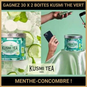 CONCOURS : GAGNEZ 30 X 2 BOITES KUSMI THE VERT MENTHE-CONCOMBRE !