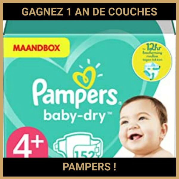 CONCOURS : GAGNEZ 1 AN DE COUCHES PAMPERS !