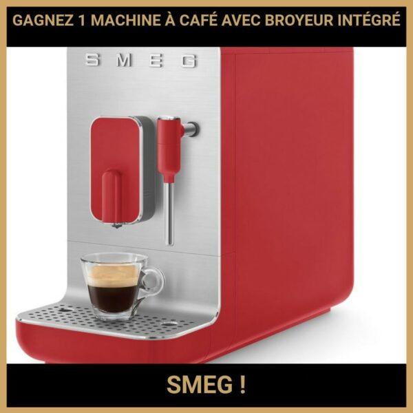 CONCOURS : GAGNEZ 1 MACHINE À CAFÉ AVEC BROYEUR INTÉGRÉ SMEG !
