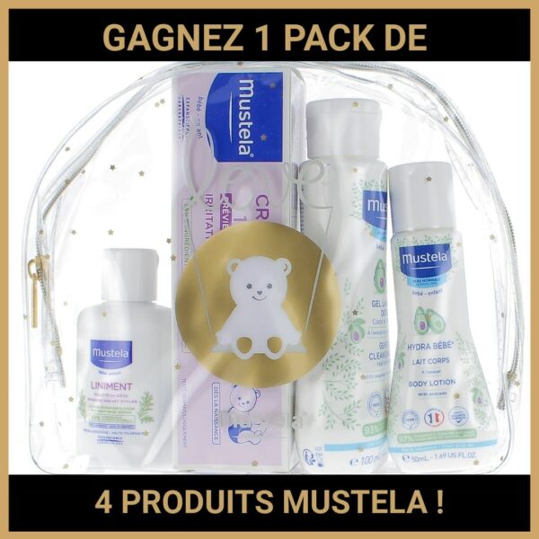 CONCOURS : GAGNEZ 1 PACK DE 4 PRODUITS MUSTELA !