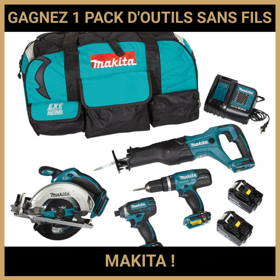 CONCOURS : GAGNEZ 1 PACK D'OUTILS SANS FILS MAKITA !