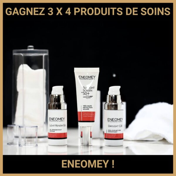 CONCOURS : GAGNEZ 3 X 4 PRODUITS DE SOINS ENEOMEY !