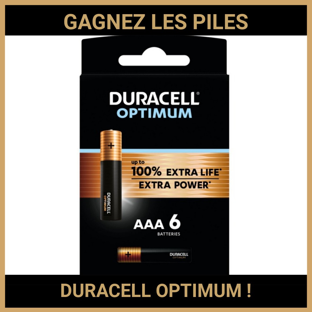 CONCOURS : GAGNEZ LES PILES DURACELL OPTIMUM !