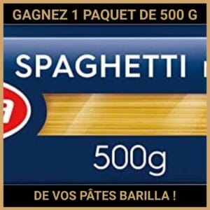 CONCOURS: GAGNEZ 1 PAQUET DE 500 G DE VOS PÂTES BARILLA !