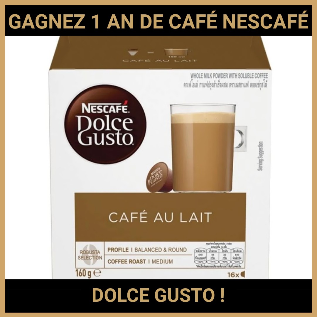 CONCOURS : GAGNEZ 1 AN DE CAFÉ NESCAFÉ DOLCE GUSTO !