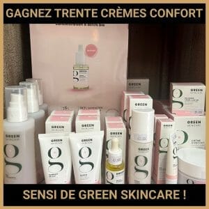 JEU CONCOURS GRATUIT POUR GAGNER TRENTE  CRÈMES CONFORT SENSI DE GREEN SKINCARE !