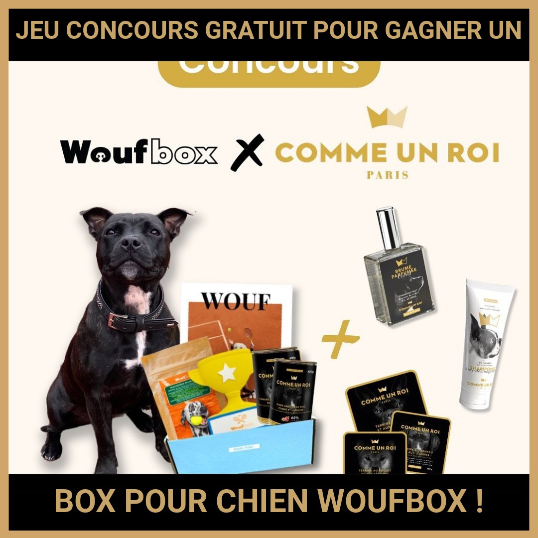 JEU CONCOURS GRATUIT POUR GAGNER UN BOX POUR CHIEN WOUFBOX !