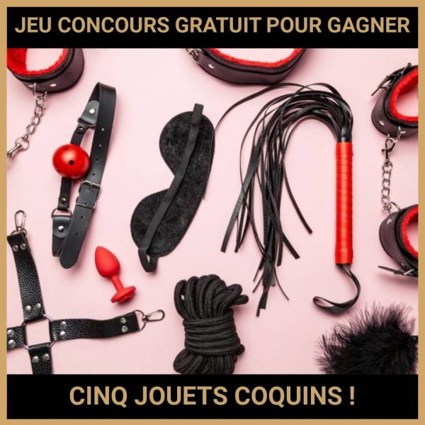 JEU CONCOURS GRATUIT POUR GAGNER CINQ JOUETS COQUINS !