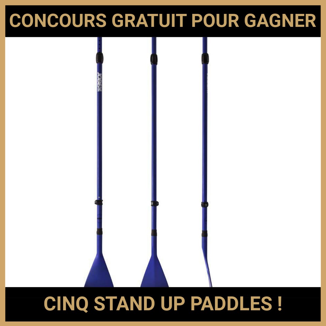JEU CONCOURS GRATUIT POUR GAGNER CINQ STAND UP PADDLES  !