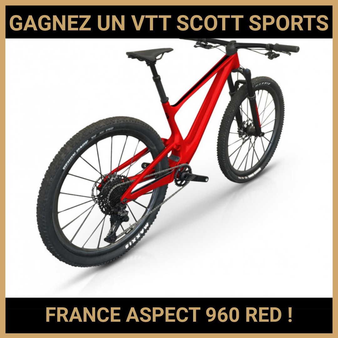 JEU CONCOURS GRATUIT POUR GAGNER UN VTT SCOTT SPORTS FRANCE ASPECT 960 RED !
