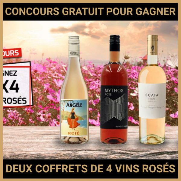 JEU CONCOURS GRATUIT POUR GAGNER DEUX COFFRETS DE 4 VINS ROSÉS !