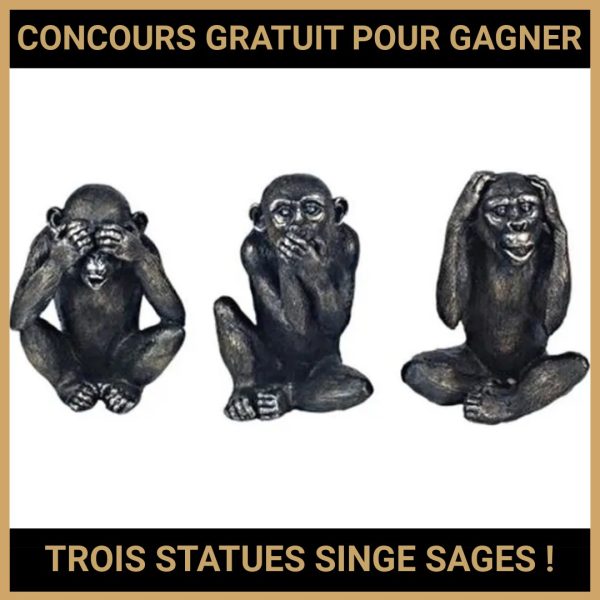 JEU CONCOURS GRATUIT POUR GAGNER TROIS STATUES SINGE SAGES !