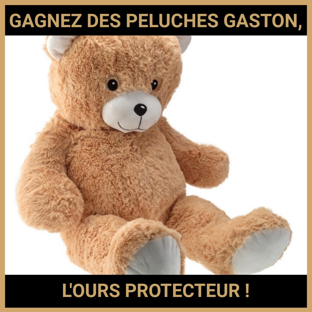 JEU CONCOURS GRATUIT POUR GAGNER DES PELUCHES GASTON, L'OURS PROTECTEUR !