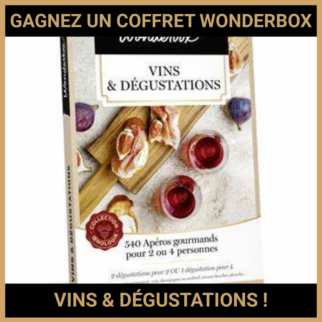 JEU CONCOURS GRATUIT POUR GAGNER UN COFFRET WONDERBOX VINS & DÉGUSTATIONS !