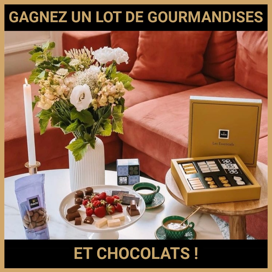 JEU CONCOURS GRATUIT POUR GAGNER UN LOT DE GOURMANDISES ET CHOCOLATS  !