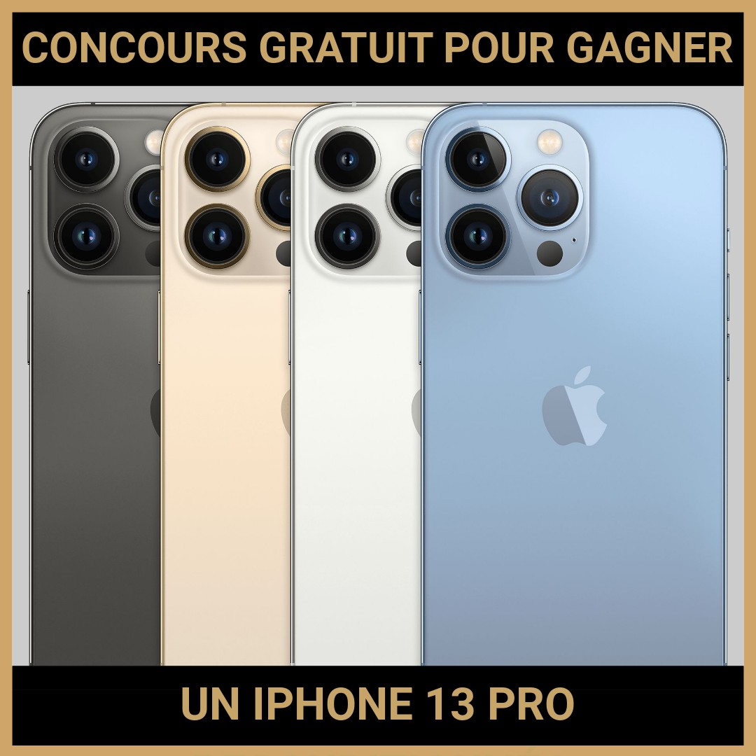 JEU CONCOURS GRATUIT POUR GAGNER UN IPHONE 13 PRO RECONDITIONNÉ !