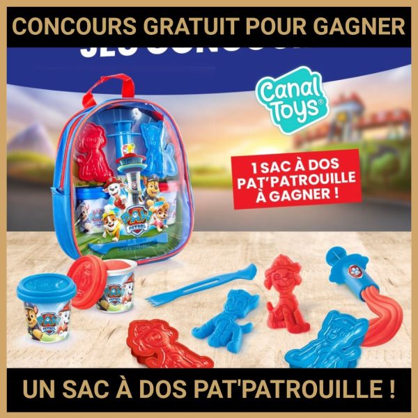 JEU CONCOURS GRATUIT POUR GAGNER UN SAC À DOS PAT'PATROUILLE !