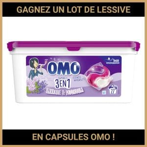 JEU CONCOURS GRATUIT POUR GAGNER UN LOT DE LESSIVE EN CAPSULES OMO !