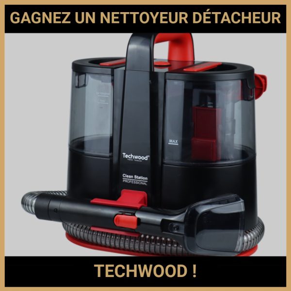 JEU CONCOURS GRATUIT POUR GAGNER UN NETTOYEUR DÉTACHEUR TECHWOOD !