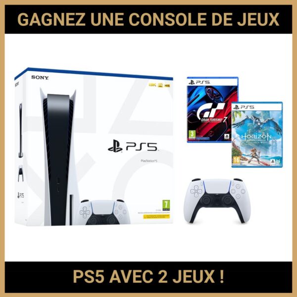 JEU CONCOURS GRATUIT POUR GAGNER UNE CONSOLE DE JEUX PS5 AVEC 2 JEUX !