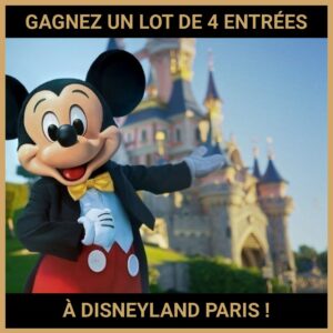 JEU CONCOURS GRATUIT POUR GAGNER UN LOT DE 4 ENTRÉES À DISNEYLAND PARIS !