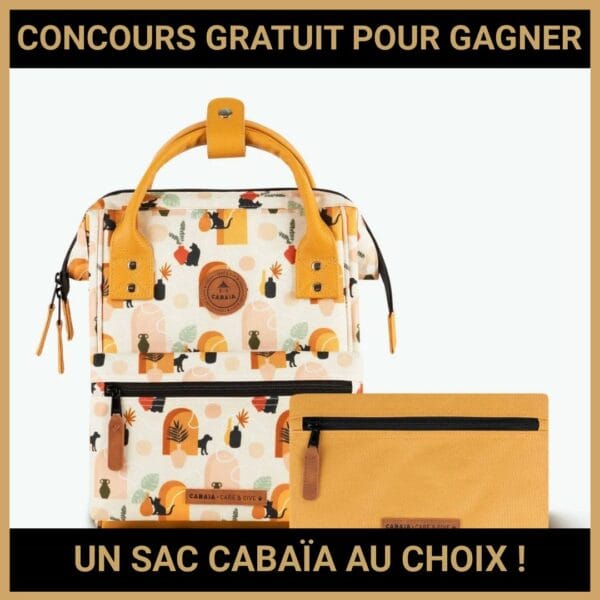 JEU CONCOURS GRATUIT POUR GAGNER UN SAC CABAÏA AU CHOIX ! JEU CONCOURS GRATUIT POUR GAGNER UN SAC CABAÏA AU CHOIX !