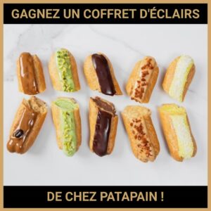 JEU CONCOURS GRATUIT POUR GAGNER UN COFFRET D'ÉCLAIRS DE CHEZ PATAPAIN !