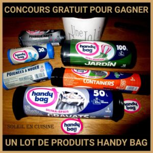 JEU CONCOURS GRATUIT POUR GAGNER UN LOT DE PRODUITS HANDY BAG !