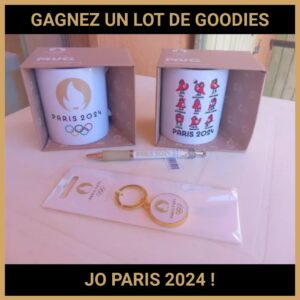 JEU CONCOURS GRATUIT POUR GAGNER UN LOT DE GOODIES JO PARIS 2024 !