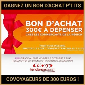 JEU CONCOURS GRATUIT POUR GAGNER UN BON D'ACHAT P’TITS COVOYAGEURS DE 300 EUROS !