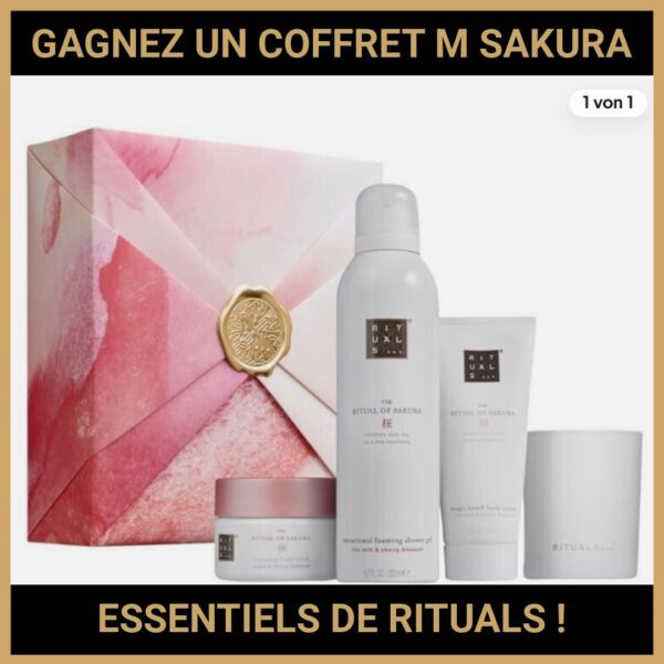 JEU CONCOURS GRATUIT POUR GAGNER UN COFFRET M SAKURA ESSENTIELS DE RITUALS ! JEU CONCOURS GRATUIT POUR GAGNER UN COFFRET M SAKURA ESSENTIELS DE RITUALS !