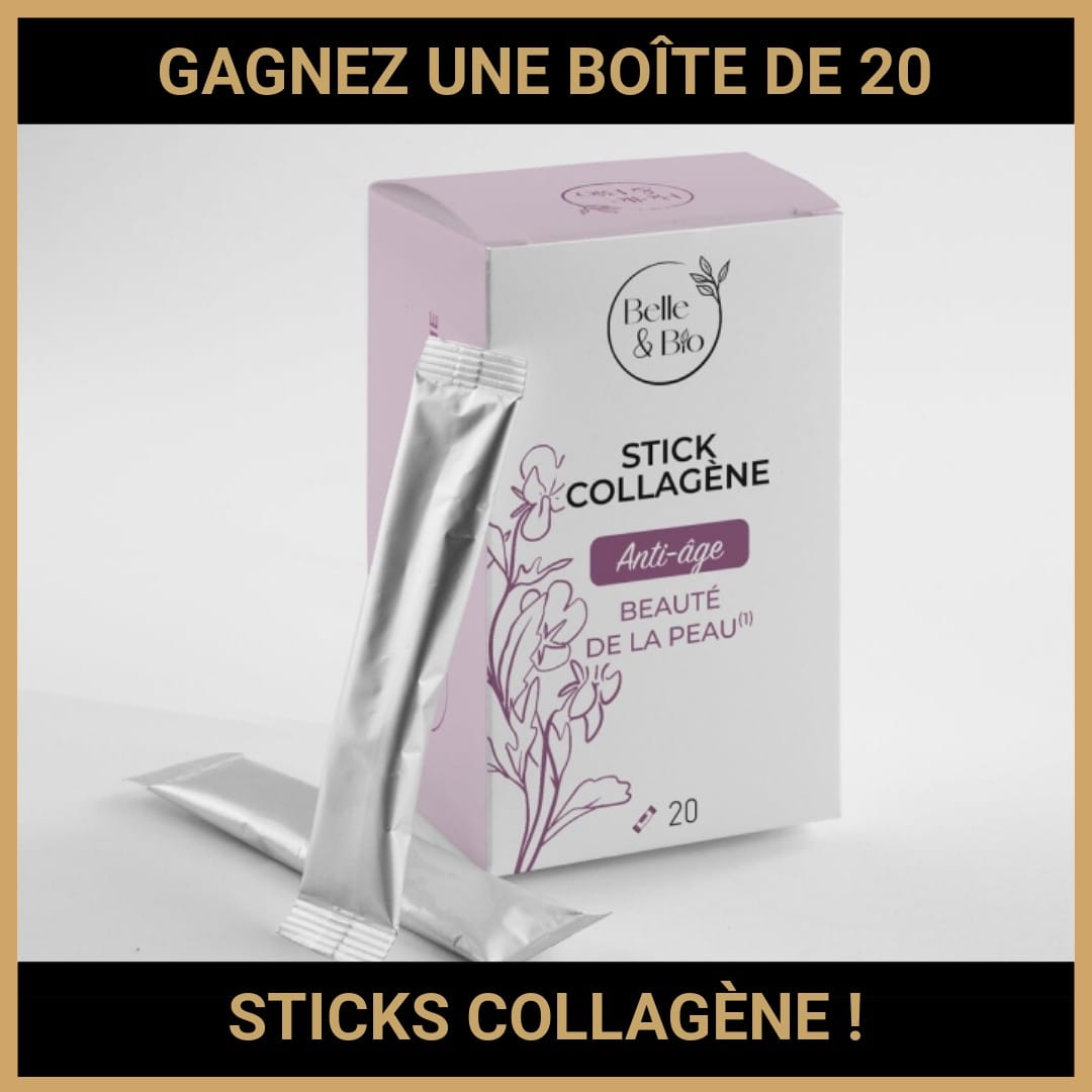 JEU CONCOURS GRATUIT POUR GAGNER UNE BOÎTE DE 20 STICKS COLLAGÈNE !